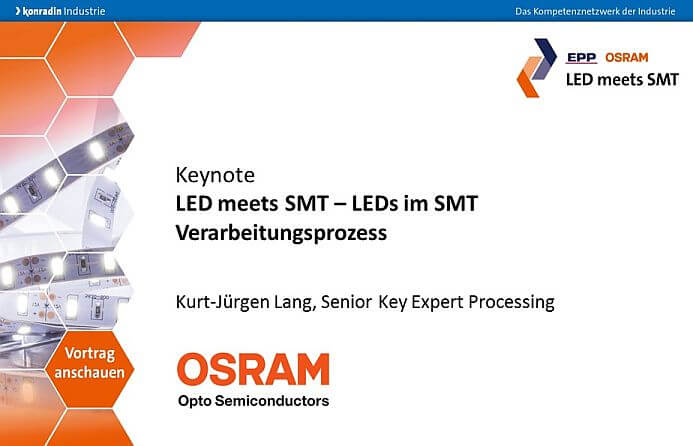 Keynote: LED meets SMT – LEDs im SMT Verarbeitungsprozess 