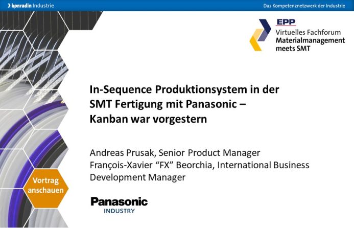 In-Sequence Produktionsystem in der SMT Fertigung mit Panasonic – Kanban war vorgestern
