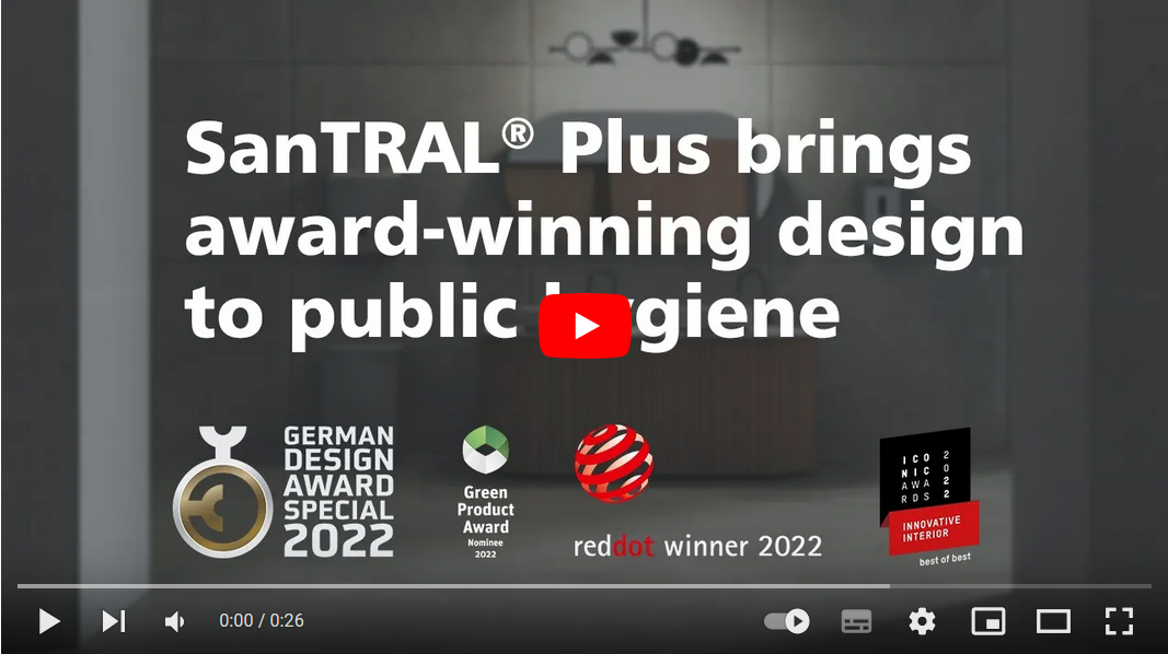  SanTRAL® Plus brings award-winning design to public hygiene | Ophardt Hygiene 
