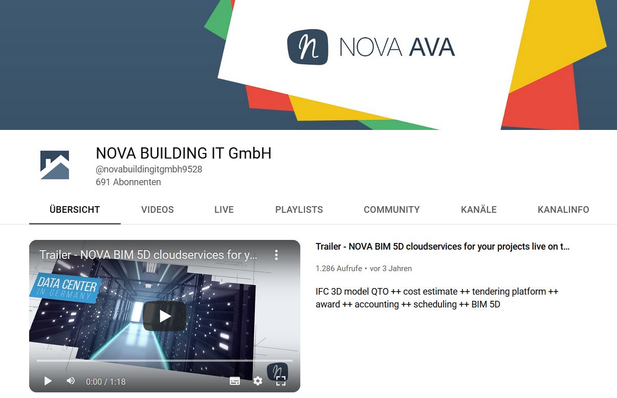 Nova Building IT GmbH - YouTube Channel