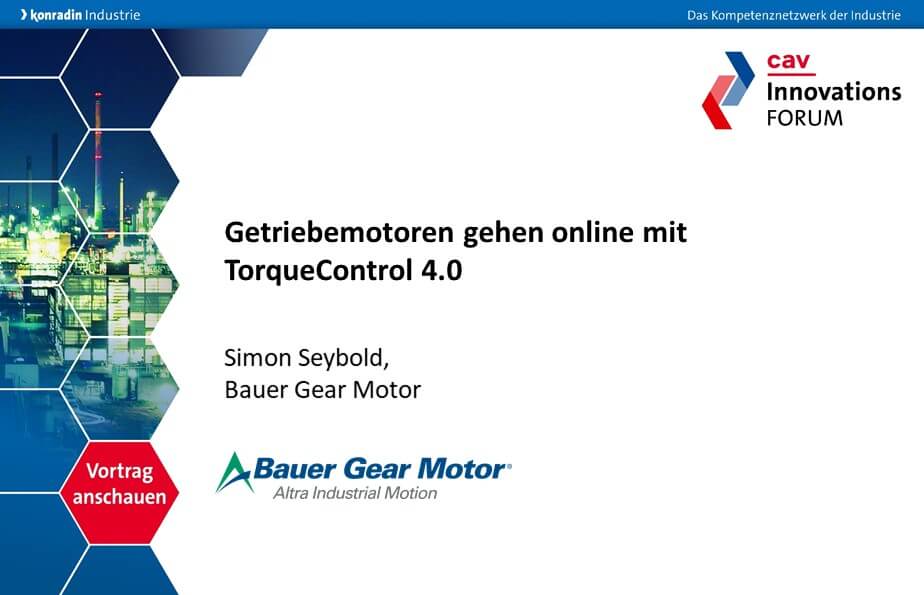 Getriebemotoren gehen online mit TorqueControl 4.0
