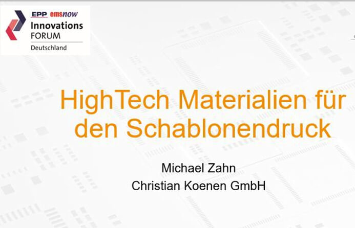 Vortrag: Neue High Tech Materialien für den Schablonendruck