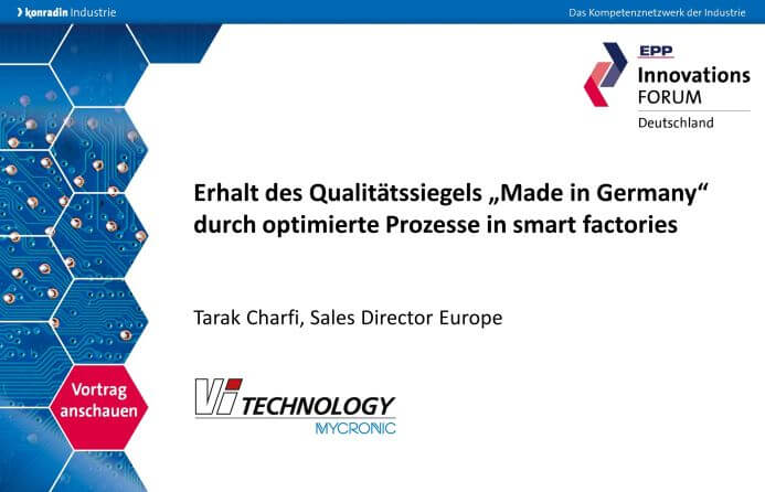 Erhalt des Qualitätssiegels „Made in Germany“ durch optimierte Prozesse in smart factories