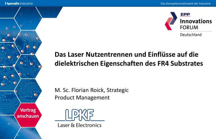 Das Laser Nutzentrennen und Einflüsse auf die dielektrischen Eigenschaften des FR4 Substrates