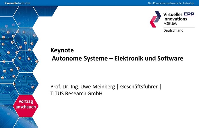 Keynote – Autonome Systeme – Elektronik und Software